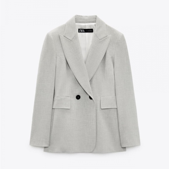 ZARA TAILORED DOUBLE BREASTED BLAZER - Picture 2 of 5